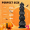 8.668in 11.86in 7.87in 11.02in Pumpkin Skull Fantasy Big Black Dildo