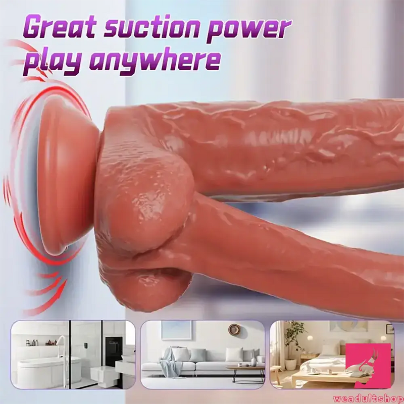 8.66in Realistic Double-Headed Flexible Silicone Soft Big Male Dildo