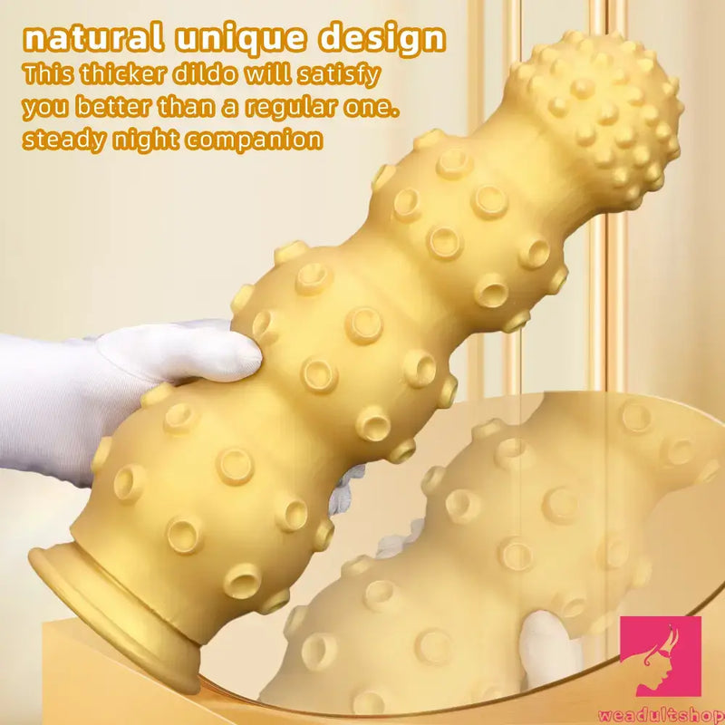 6.7in 9.84in 13.38in Gold Silicone Animal Octopus Big Butt Plug Dildo