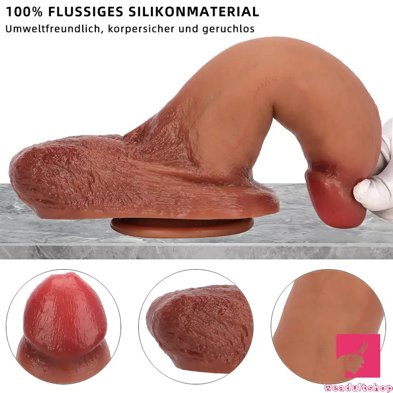 9.25in 10.23in Premium Soft Liquid Silicone Big Real Dildo For Female