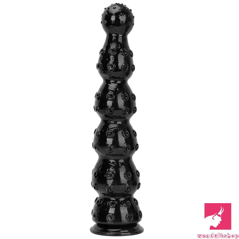 9.84in 13.38in 13.78in 15.74in Big Black Beads Anal Butt Plug Dildo