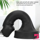 10.63in 12.6in 13.77in Silicone Big Soft Curved Black Mushroom Dildo