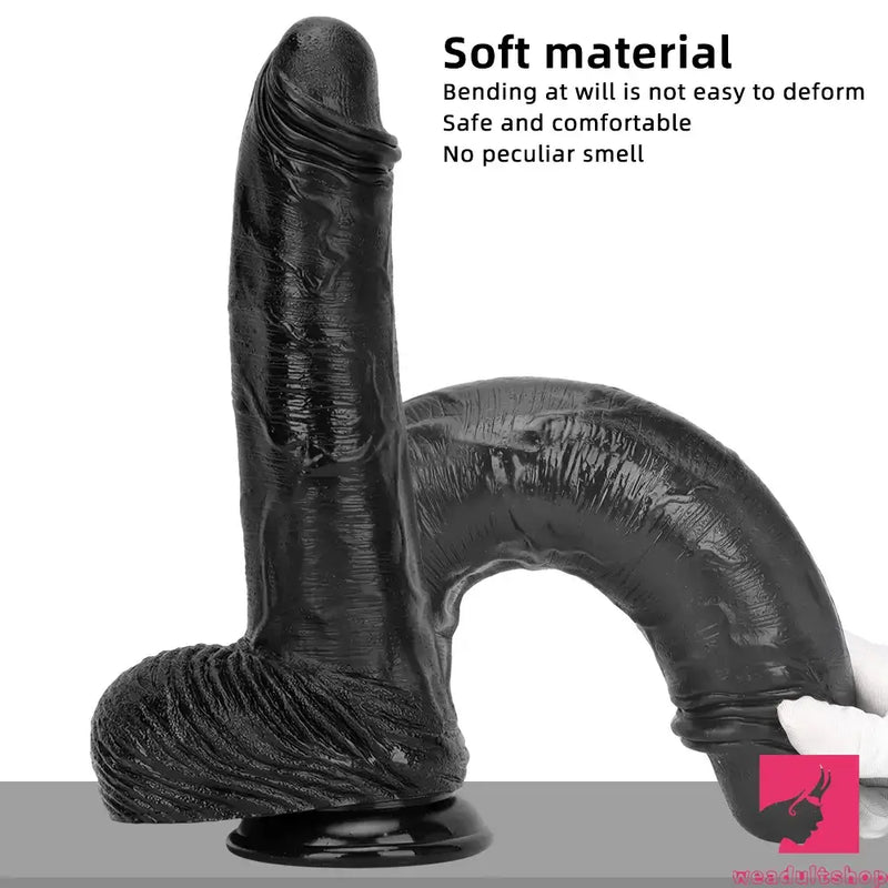 12.6in 14.17in Super Large Long Thick Black Real Anal Dildo For Men