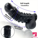 11in Huge Black Spiked Barbed Dildo For Women Men Sex Masturbation