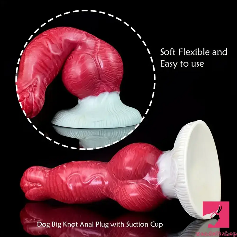 8.27in 9.2in 10.8in Fantasy Dog Cock Silicone Big Knot Soft Male Dildo