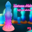 8.66in Silicone Dragon Luminous Real Soft Dildo For Clit Stimulation