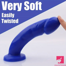 7.6in Body Safe Silicone Soft Suction Cup Dildo For Women Men Sex