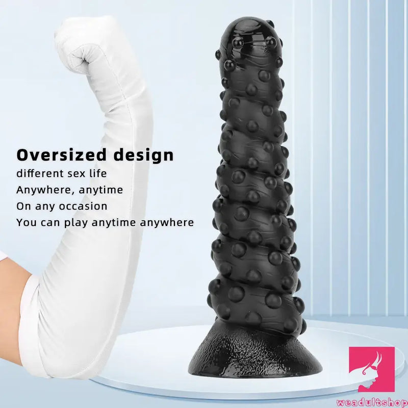 7.48in 11.22in 15in Huge Black Spiral Animal Octopus Dildo Butt Plug