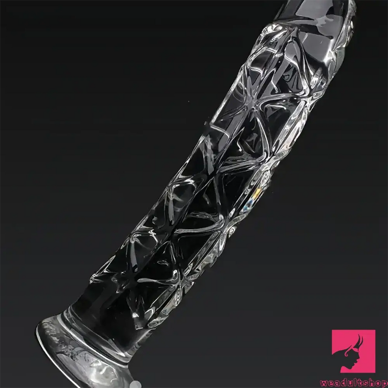 6.5in Clear Unisex Glass Crystal Dildo For Female Male Lesbian Orgasm