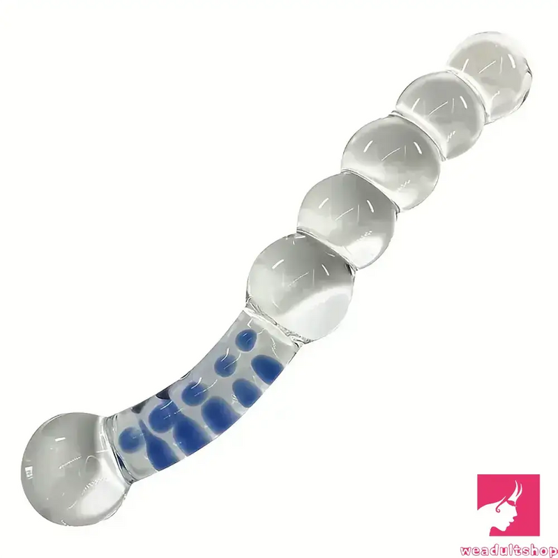 7.48in Clear Real Glass Crystal Dildo For G-Spot Vaginal Sex Toy