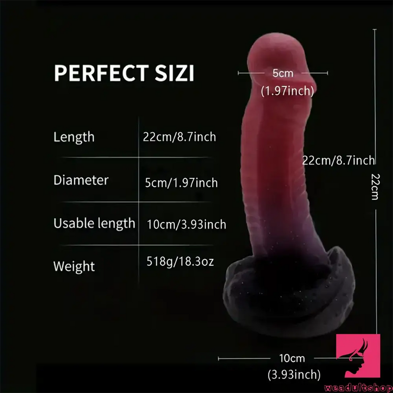 8.7in Big Monster Silicone Flexible Dildo Adult Sex Toy For Couples