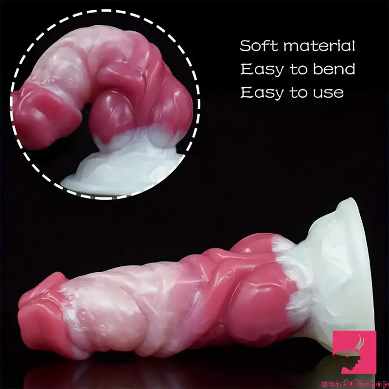 6.89in Liquid Silicone Monster Fantasy Dildo For Couples Solo Anal Play