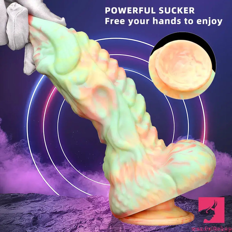 9.44in Fantasy Big Silicone Soft Mixed Color Dildo For Sex Love Toy