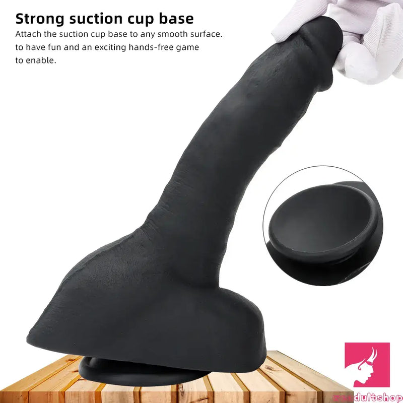 9.05in Premium Large Silicone Soft Mixed Color Dildo For Anus Clit