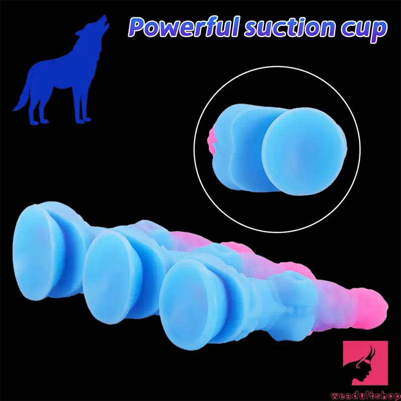 7.48in 8.46in 9.84in Fantasy Big Dog Penis Animal Silicone Flexible Dildo