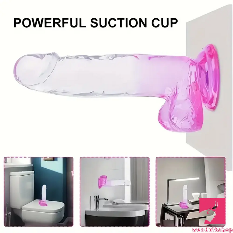 7.87in Realistic Women Men Sex Dildo For Masturbation With Suction Cup