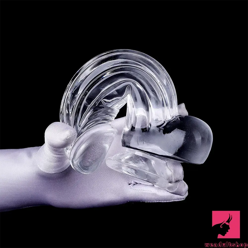 6.3in 7.28in 8.66in Realistic Clear Women Men Dildo With Suction Cup