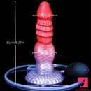 8.27in Fantasy Monster Squirting Dragon Big Silicone Flexible Dildo