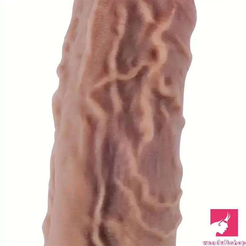 8.8in Real Looking Silicone Flexible Dildo For Male Female Stimulation