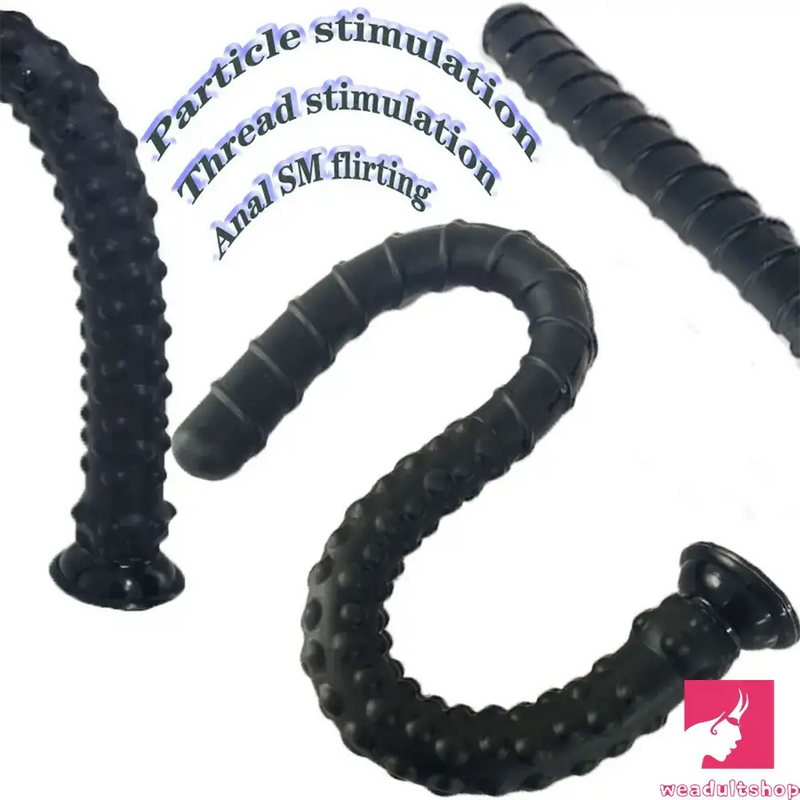 27.56in Silicone Soft Huge Long Spiked Spiral Rebar Dildo Anal Plug