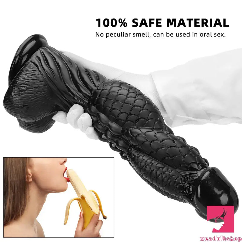 14.56in Women Big Black Thick Long Dragon Fantasy Monster Dildo