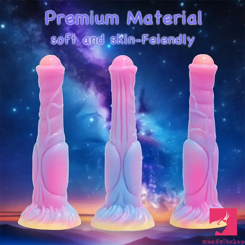 9.64in Big Silicone Soft Glowing Dildo For Stimulating Women Sex Orgasm