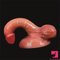 6.57in 7.35in Premium Real Silicone Soft Dildo Toy With Lifelike Testicle