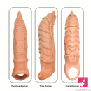 8.66in Wolf Head Silicone Cock Sleeve Big Dildo BDSM Sex Toy For Anus