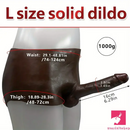 6.29in Wearable Silicone Ebony Solid Hollow Dildo Pants With Builtin Skeleton