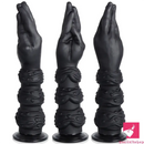 13.58in Fantasy Big Long Black Fist Hand Silicone Soft Male Dildo