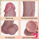 11.42in Realistic Large Silicone Soft Skin Feel Dildo Anal Massager