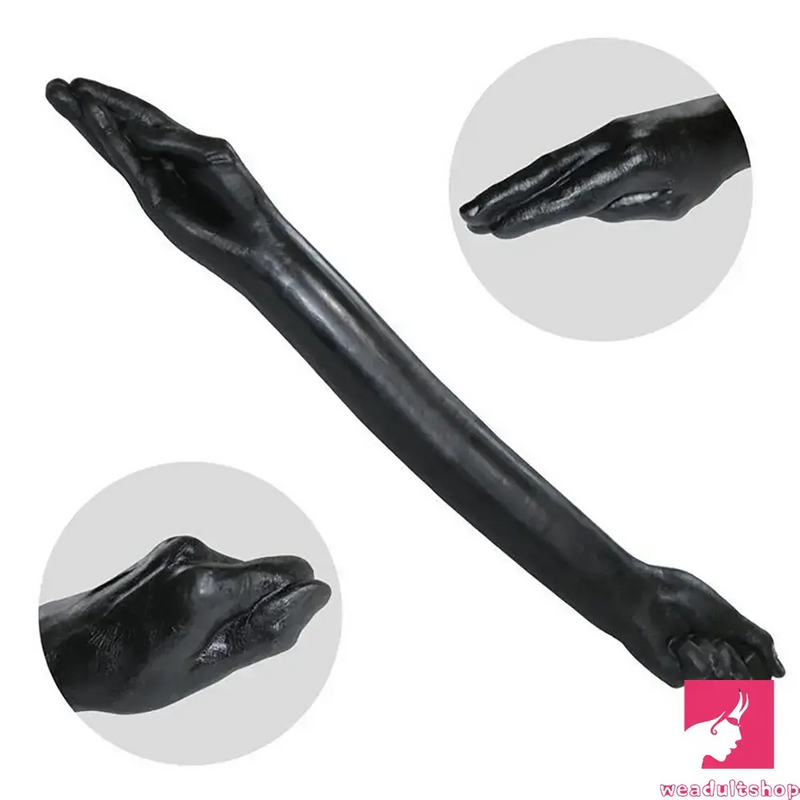 25.59in Fantasy Silicone Soft Huge Long Black Hand Fist Anal Dildo