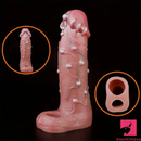 8.46in Realistic Large Silicone Soft Dildo Sleeve With Pearl Love Toy