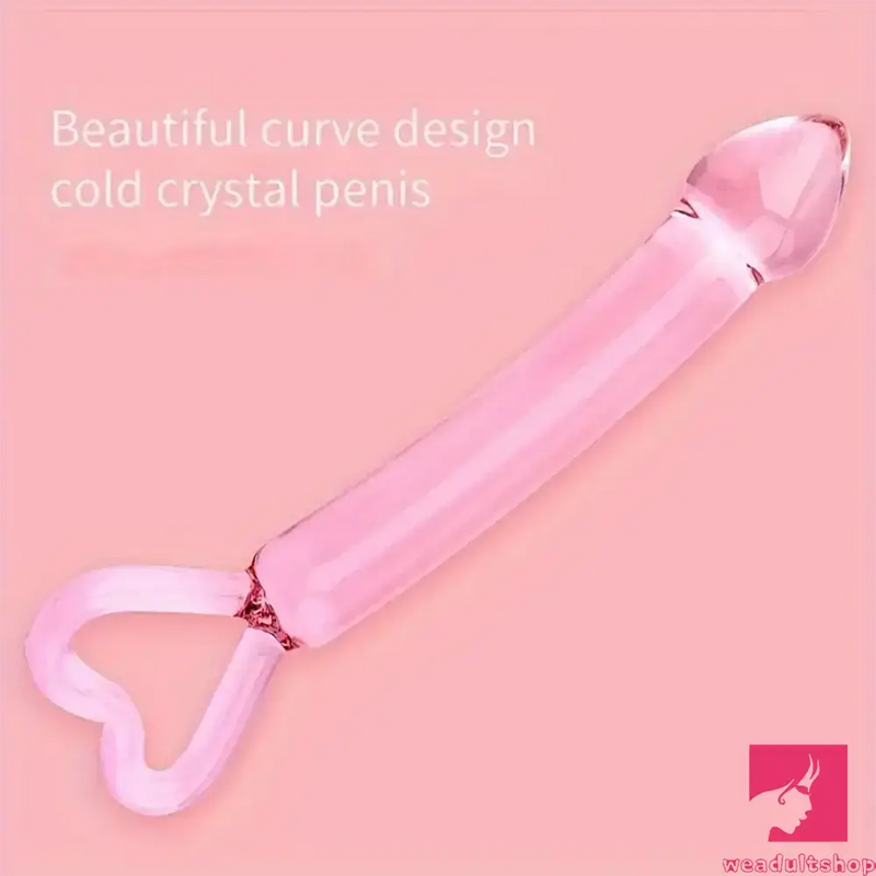 7.87in Clear Premium Unisex Glass Crystal Dildo For Female Male Gay