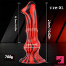 7.24in 7.51in 9.84in 10.62in 12.99in Animal Dog Cock Silicone Flexible Dildo