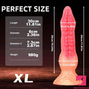 7.08in 9.06in 10.24in 11.81in Octopus Tentacle Odd Silicone Flexible Dildo