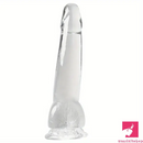 8.46in Flexible Clear Crystal Dildo For Couples Lesbian Love Toy