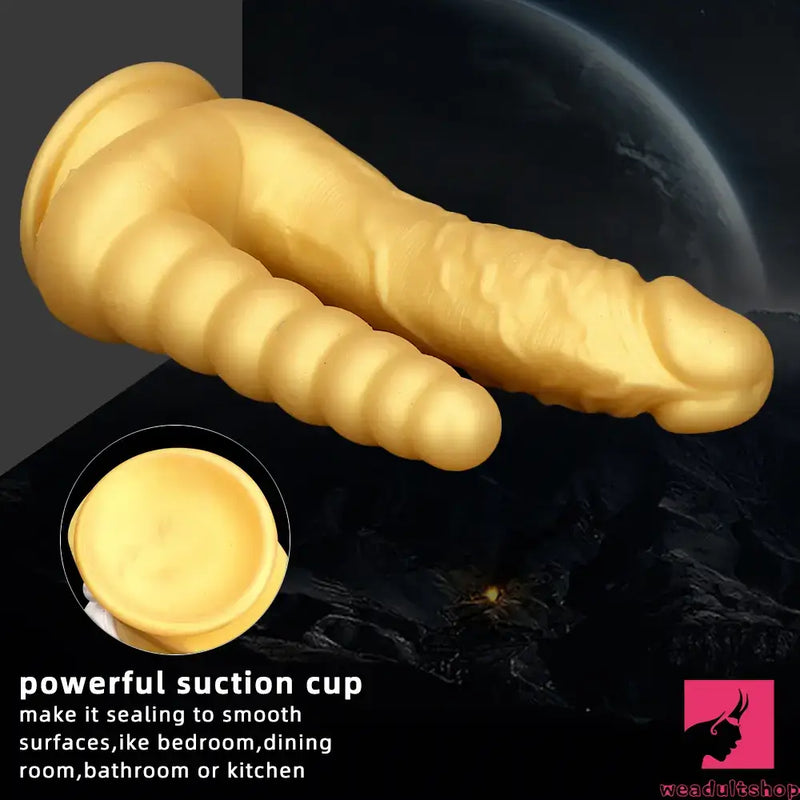 8.07in Silicone Big Soft Dildo Double Heads Dildo Butt Plug Anal Beads