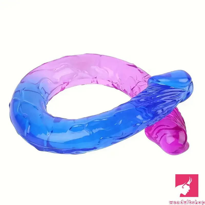 12.6in 17.32in Gradient Color Big Double Heads Dildo For G-Spot Vagina