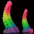 6.34in 8.66in Silicone Soft Rainbow Penis Tentacle Luminous Dildo