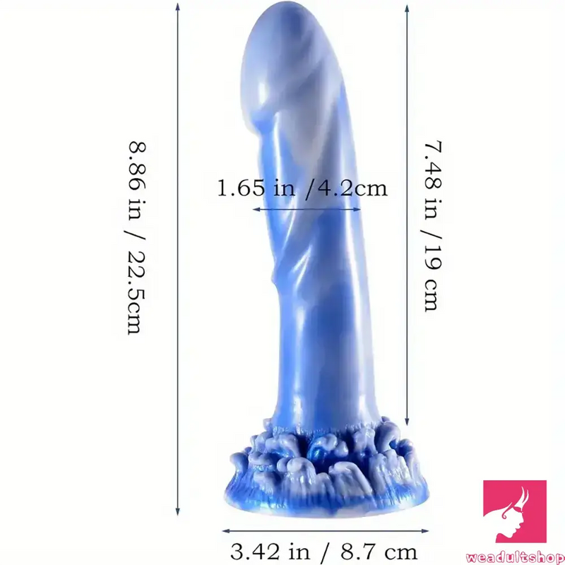 8.86in Huge Silicone Soft Monster Dildo with Suction Cup For Anus