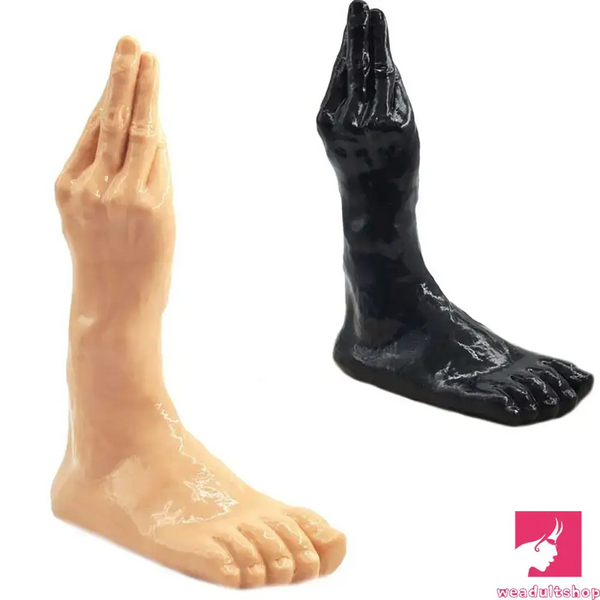 10.4in Fantasy Big Black Hand Fist Feet Dildo For Anal Expansion Love