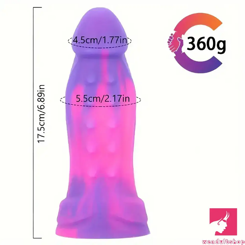 6.89in Body Safe Silicone Soft Odd Suction Cup Dildo For Women Men