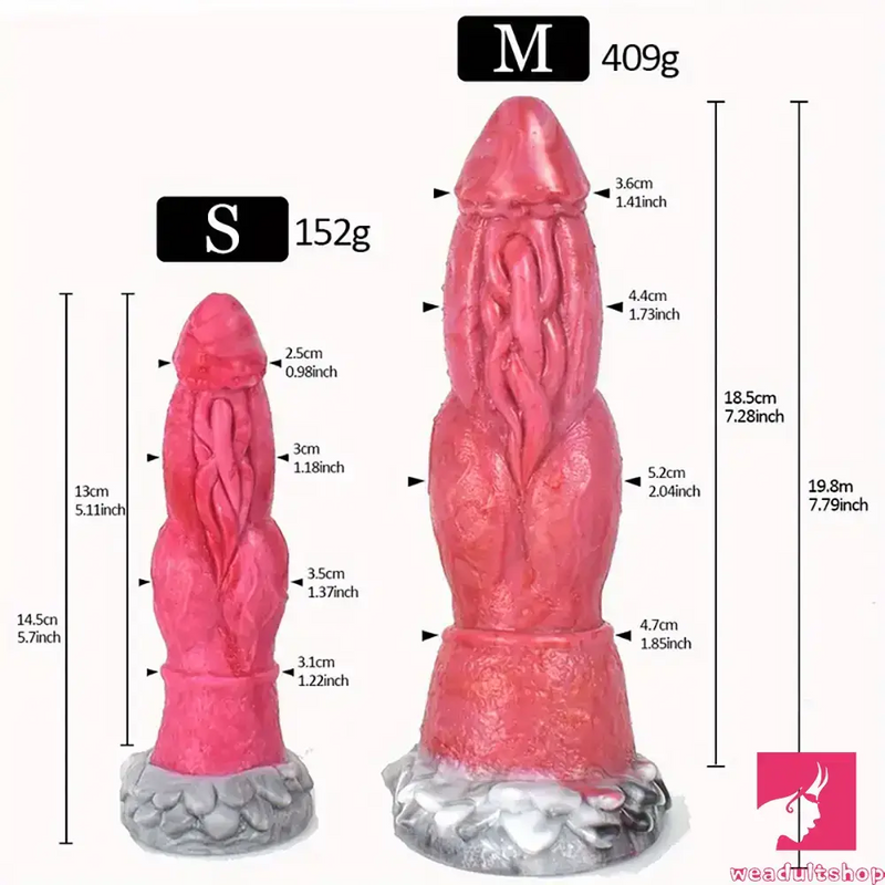 5.7in 7.79in Fantasy Monster Silicone Soft Cock Dildo For Prostate Sex