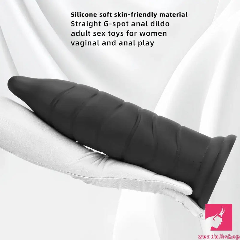 14.37in Fantasy Long Big Silicone Soft Black Dildo Anal Plug For Anus