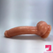 9.25in Lifelike Big Silicone Soft Dildo With Curved Shaft And Balls