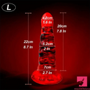 8.7in Fantasy Big Silicone Soft Fat Dildo For G-Spot Anal Stimulation Female