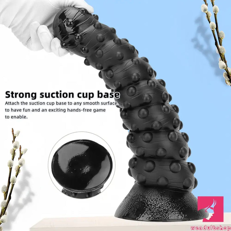 7.48in 11.22in 15in Huge Black Spiral Animal Octopus Dildo Butt Plug