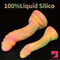 7.09in 8.66in Soft Silicone Monster Colorful Dildo For Women Men Sex