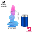 7.48in 8.46in 9.84in Fantasy Big Dog Penis Animal Silicone Flexible Dildo